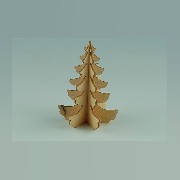 wooden fir tree 4.5cm miniature 1:12