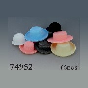 6 hats miniature 1:12