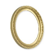 small oval golden frame miniature 1:12