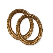2 oval picture frames miniature 1:12