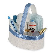 bath baby set blue miniature 1:12