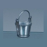 zinc bucket miniature 1:12