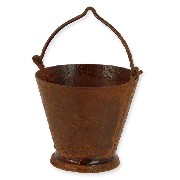 metal bucket rusted miniature 1:12
