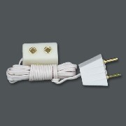 4 single socket extension cord with plug miniature 1:12