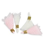 4 napkins pink and white Miniature 1:12