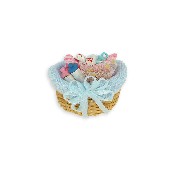 baby supply in basket miniature 1:12