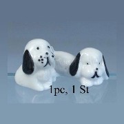 dog black+white miniature 1:12