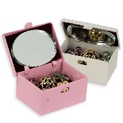 jewellery box white or pink miniature 1:12