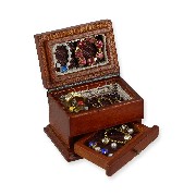 jewellery box wood w.drawer miniature 1:12