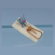 mouse trap with mouse miniature 1:12