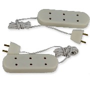 2 triple socket power strip w/ plug miniature 1:12