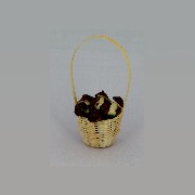 mushrooms in basket miniature 1:12