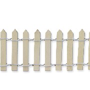 garden fence barrewood miniature 1:12