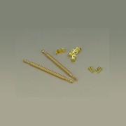 stair rod set w/15 rods,brass miniature 1:12