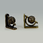 globe bookends x2 miniature 1:12