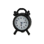 alarm clock black miniature 1:12
