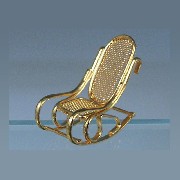 brass rocking chair miniature 1:12