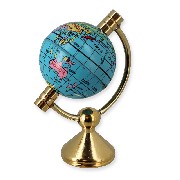 brass map of world miniature 1:12