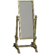 rectangle mirror brass miniature 1:12
