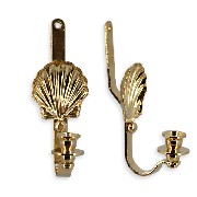 brass shell sconce pair Miniature 1:12