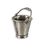 pewter bucket Miniature 1:12