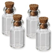 4 glass jar empty w/glass lid miniature 1:12