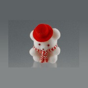 white bear w/red hat miniature 1:12
