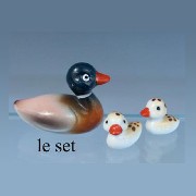 3 pc. family bone china set: duck miniature 1:12