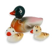 3 pc. family bone china set: duck Miniature 1:12