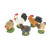 hen or cock 1 pc miniature 1:12