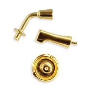 faucet shower gold - 1 set for dollhouses 1:12