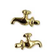 2 brass faucets miniature 1:12
