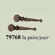 2 shutter hinges black iron miniature 1:12