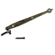 2 door hinges black iron for dollhouses 1:12