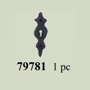 keyhole plate black iron miniature 1:12