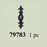 keyhole plate black iron miniature 1:12