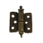 2 hinge, antiq brass miniature 1:12