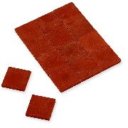 floor stone terra-cotta 19x19mm, 36 pc miniature 1:12