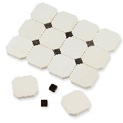 stone floor cabochon n+b 19x19mm, 50 pc miniature 1:12