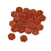 hexagonal floor tile terra-cotta 12x12mm,110 pcs miniature 1:12