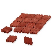 floor tile clover terra-cot 14x19mm 56pc miniature 1:12