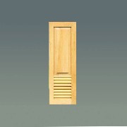 2 small french shutters barewood miniature 1:12