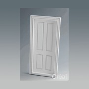 4 pannel interior door white miniature 1:12