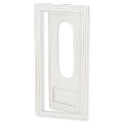 door oval window white for dollhouses 1:12