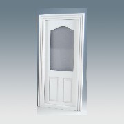 shop door w window white- miniature 1:12