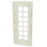 single french door w/mullions, white miniature 1:12