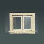 small working window bare wood miniature 1:12