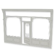 shop front white miniature 1:12