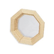 octogone window bare wood for dollhouses 1:12