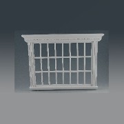 big window 24 mullions white miniature 1:12